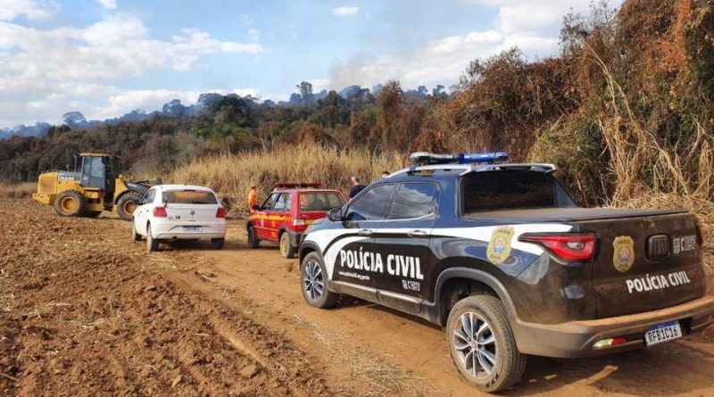 policia civil investiga incêndio florestal