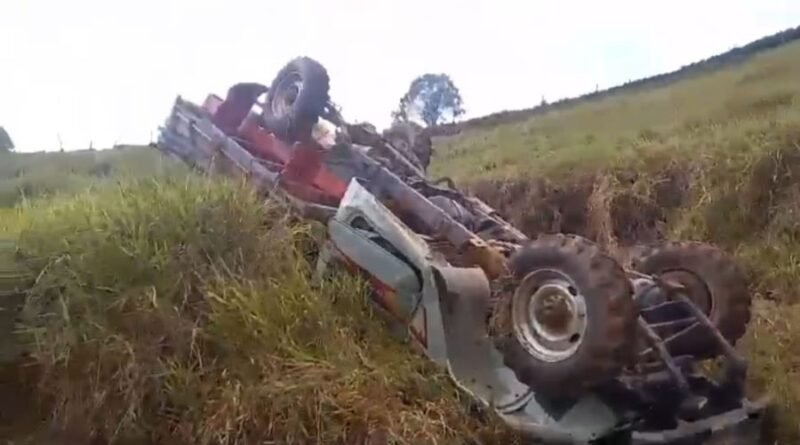 acidente zona rural poço fundo