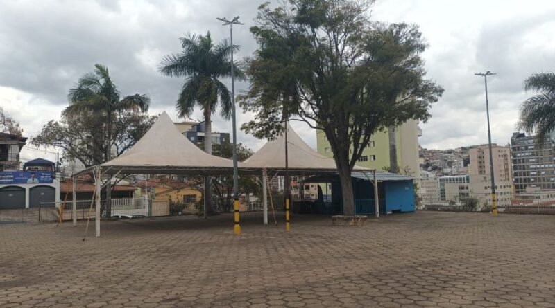 barraca festa junina pátio São Benedito