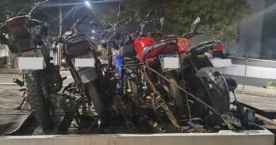 motos apreendidas em blitz