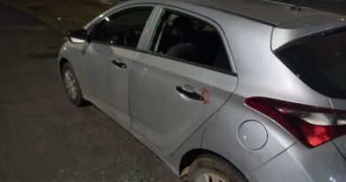 carro danificado surto psicológico