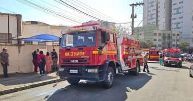 princípio de incêndio escola lions club