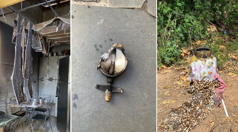 explosão botijão de gás