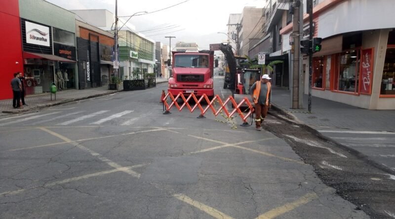 obras pavimentação no centro