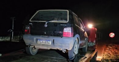 carro usado por assaltantes