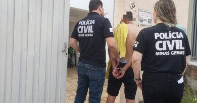 suspeito preso pela Polícia Civil durante a operação embrião