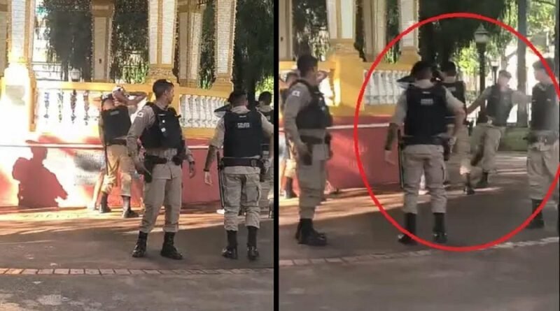 abordagem policial no coreto