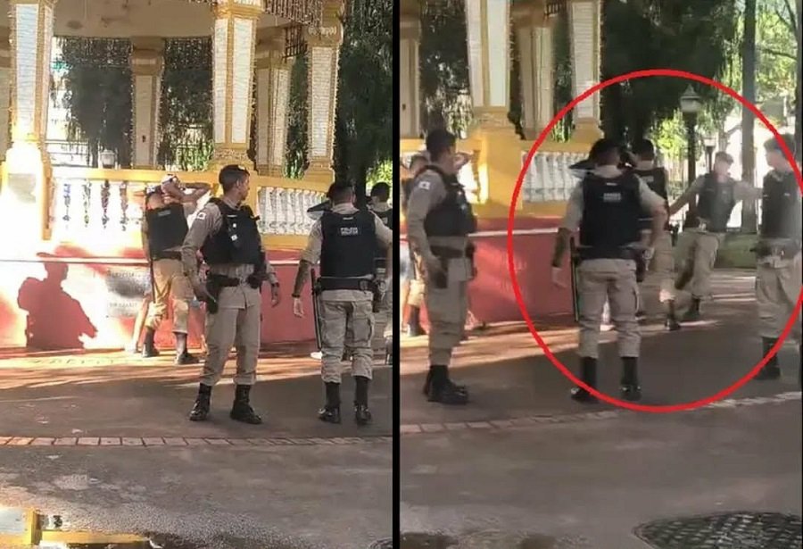 abordagem policial no coreto