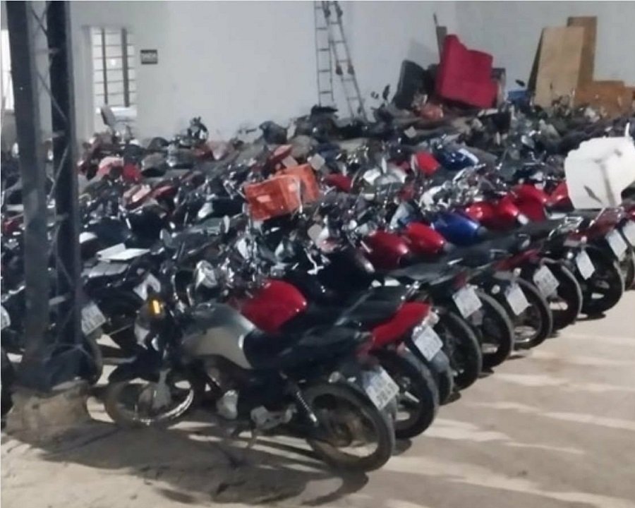 motos apreendidas durante a operação cavalo de aço em Poços de Caldas - MG