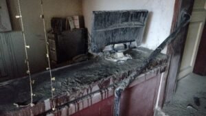 incêndio em consultório médico em Poços de Caldas-MG