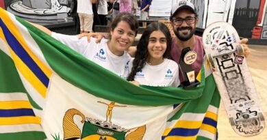 skatista Nina Dias e equipe