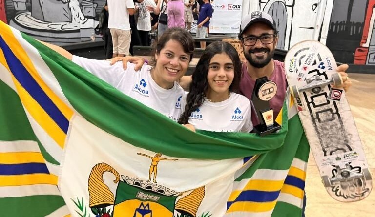 skatista Nina Dias e equipe