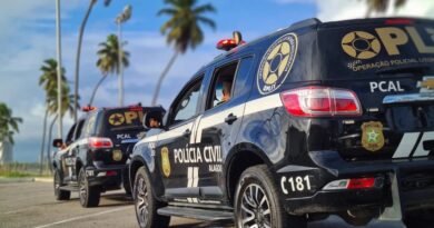viatura da policia civil que integra a operação policial integrada de maceió