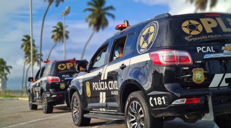 viatura da policia civil que integra a operação policial integrada de maceió