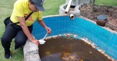 agente de endemia durante o Levantamento Rápido de Índices para Aedes aegypti (LIRAa)