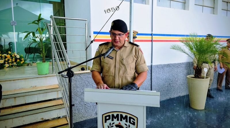 Tenente coronel Volpim, o novo comandante do 12º Batalhão de Policia Militar de Passos-MG