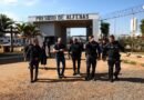 policiais penais na frente do presídio de Alfenas (MG)