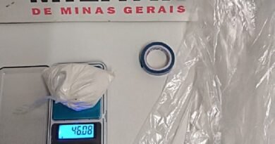 cocaina apreendida com traficante na zona oeste de Poços de Caldas-MG