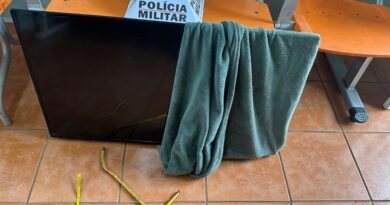 TV furtada de restaurante e recuperada pela PM em Poços de Caldas-MG