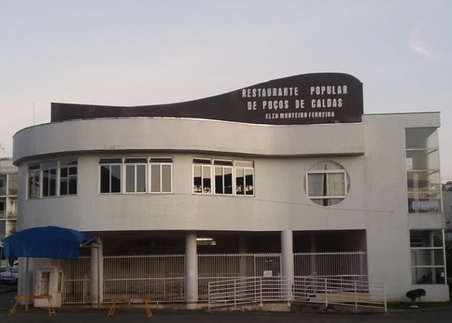 fachada do Restaurante Popular de Poços de Caldas-MG