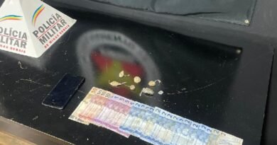 drogas apreendidas durante prisão de traficante na zona sul de Poços de Caldas-MG