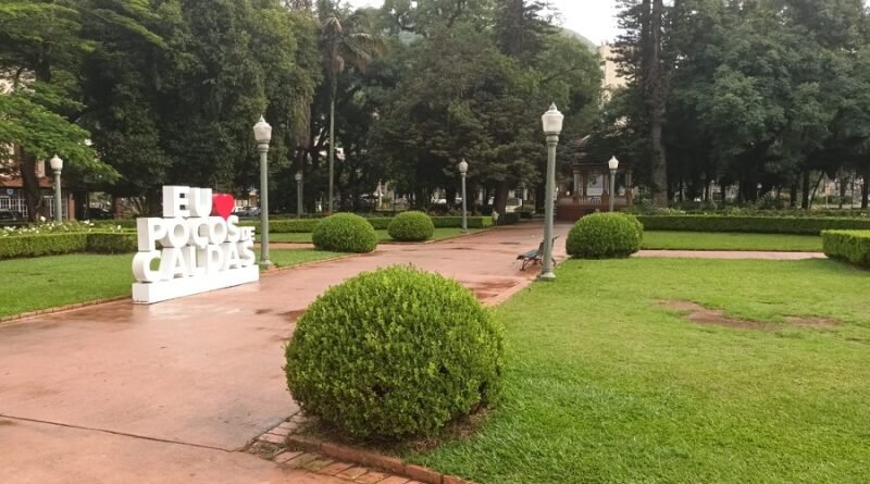Praça Pedro Sanches em Poços de Caldas-MG