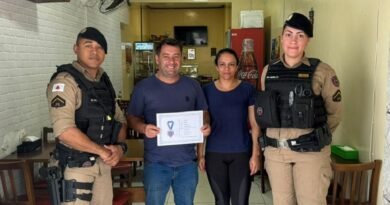 policiais militares e comerciantes de Campestre