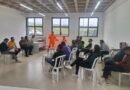 bombeiros durante reunião com orientações de segurança durante o carnaval em Poços de Caldas-MG
