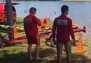 bombeiros monitorando banhistas no lago de furnas em Fama