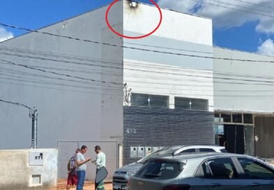 prédio onde pintor caiu após receber uma descarga elétrica