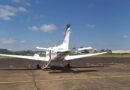 avião no aeroporto municipal de Poços de Caldas