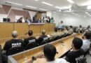 Policiais durante audiencia na ALMG
