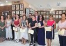 Vereadora e ex-vereadoras da Câmara Municipal de Poços durante a inaugura Galeria Vereadora Maria Conceição Bonifácio