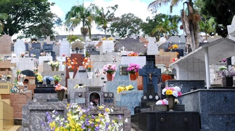 túmulos Cemitério da Saudade de Poços de Caldas-MG