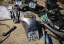 peças de motos furtadas encontradas em um desmanche em Andradas-MG