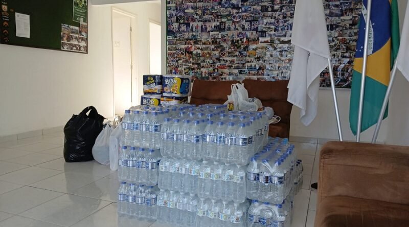 Doações arrecadadas para as vítimas das chuvas em Juiz de Fora