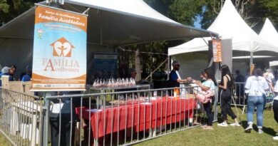 barraca da festa do trabalhador no parque municipal Antônio Molinári em Poços de Calldas