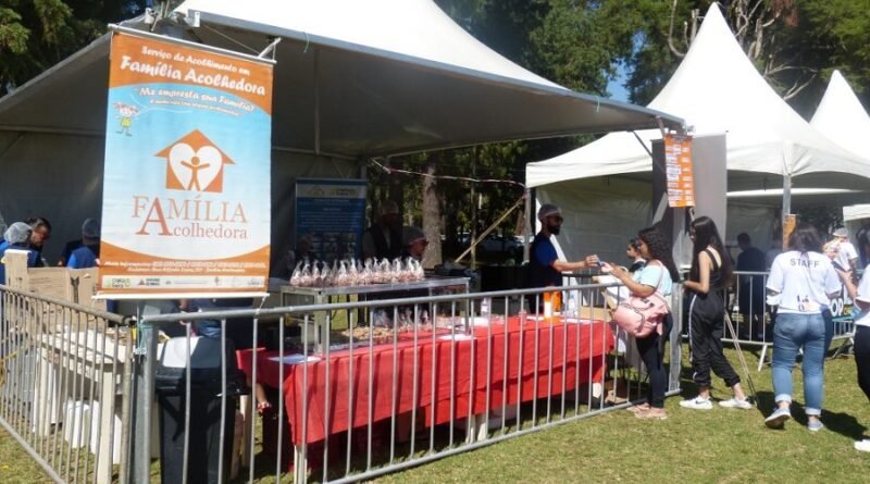 barraca da festa do trabalhador no parque municipal Antônio Molinári em Poços de Calldas