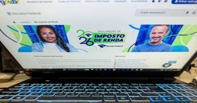 tela de computador no site da Receita Federal com conteúdo sobre o imposto de renda 2026