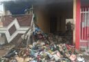 bombeiros combatendo incêndio em uma casa em Alfenas-MG