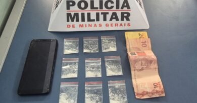 drogas apreendidas com adolescente no bairro São José, em Poços de Caldas-MG