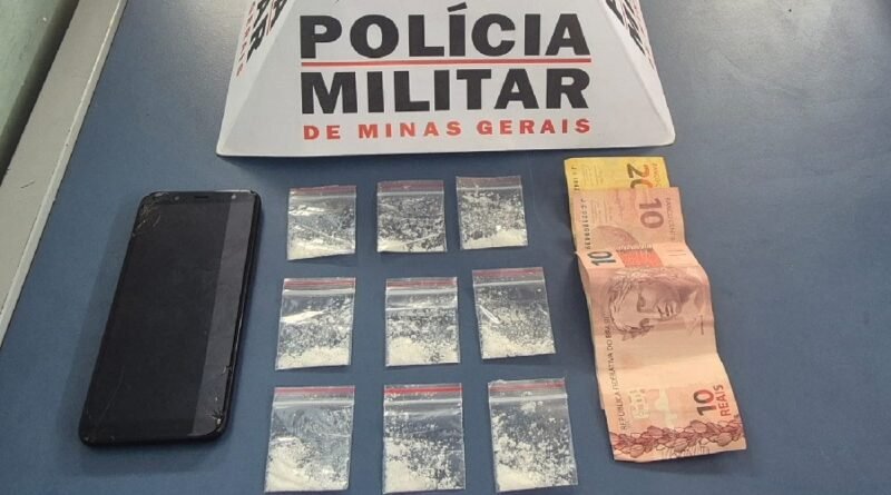 drogas apreendidas com adolescente no bairro São José, em Poços de Caldas-MG