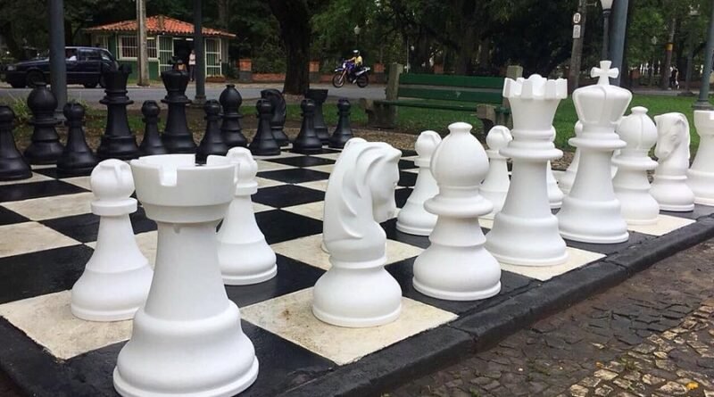 Xadrez gigante em Poços de Caldas-MG
