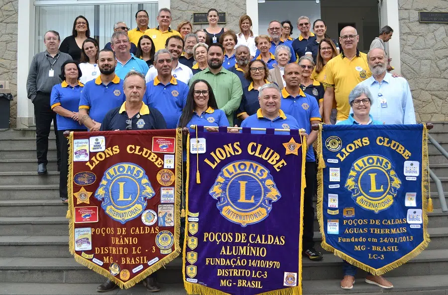 representantes dos 3 Linons Clubes de Poços de Caldas