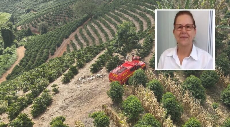 viatura do Corpo de Bombeiros durante buscas por uma farmacêutica desaparecida na zona rural de Campestre