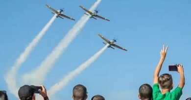 aviões da Esquadrilha da Fumaça em Poços de Caldas-MG