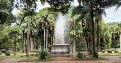 fonte luminosa do parque José Affonso Junqueira em Poços de Caldas