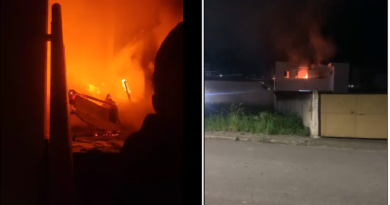 incêndio em casa de recuperação em Andradas