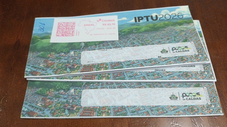 Carnês do IPTU 2026 de Poços de Caldas