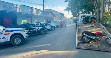 motos apreendidas durante operação em Botelhos